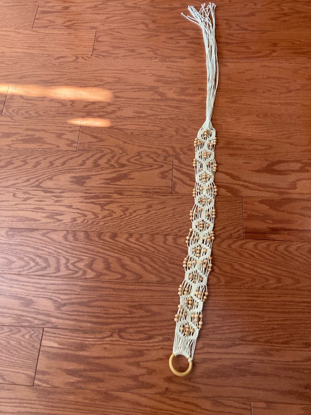 Vintage 70's beaded macrame belt